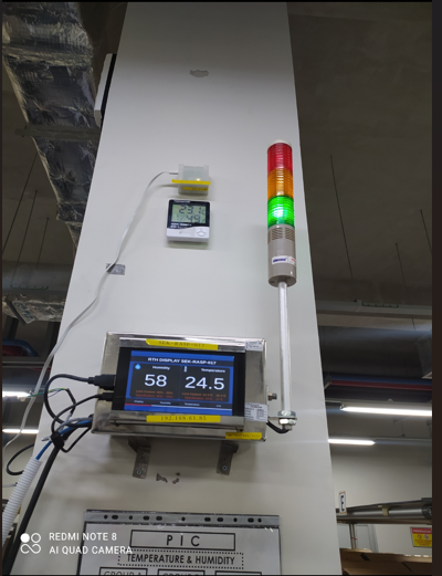 Physical temperature and humidity IoT monitoring implementation